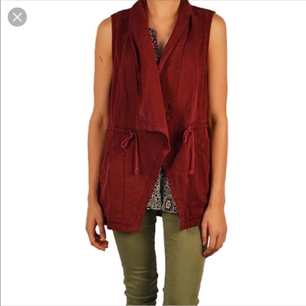 Sanctuary Clothing Maroon Utility Vest